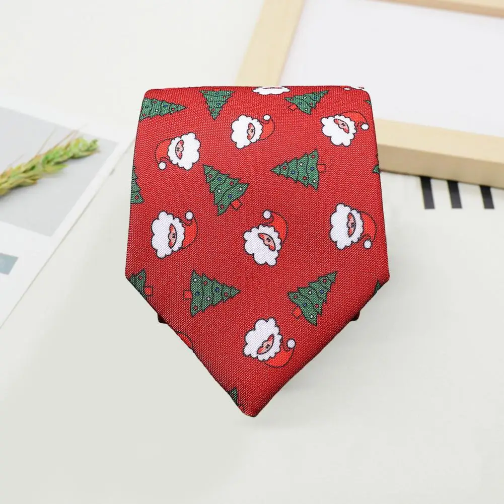 

Регулируемый мужской галстук в рождественском стиле с мультяшным Санта-Клаусом, снеговиком, изысканный праздничный аксессуар для мужского костюма