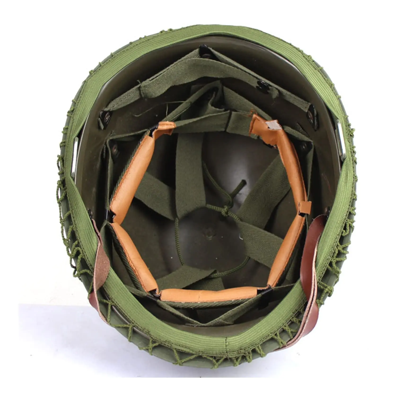 Открытый зеленый шлем WW2 США M1 стальное полевое воспроизведение с сетчатым