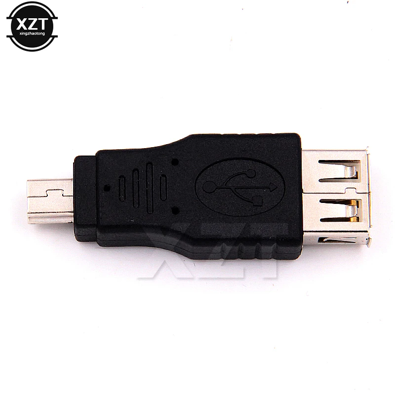

1pc New Mini USB 5Pin Male to USB Female Converter Connector Transfer Data Sync OTG Adapter for Car AUX MP3 MP4 Tablets Phones