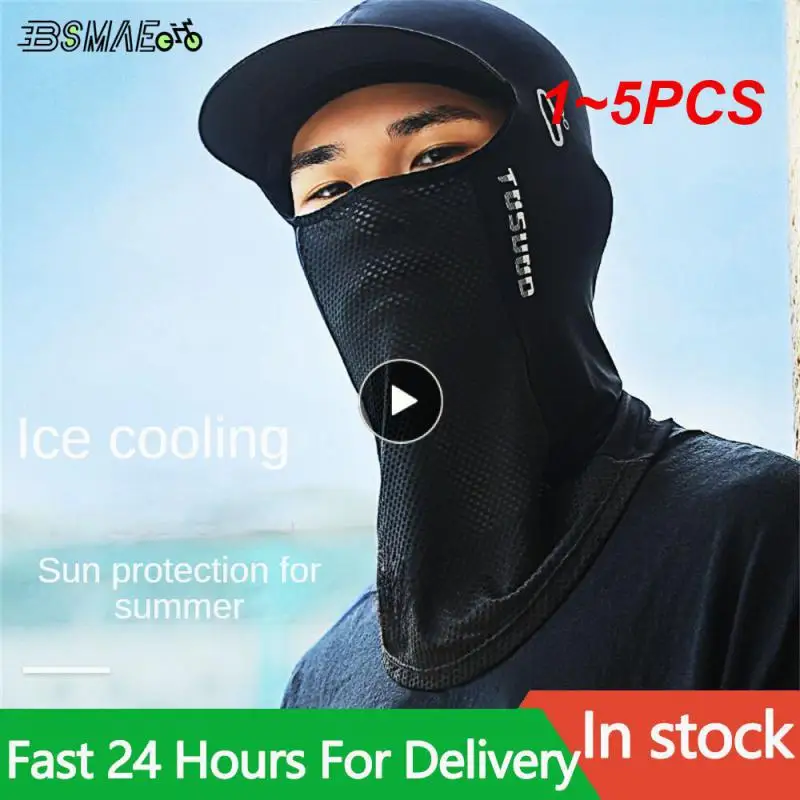 

1~5PCS Summer Ice Silk Sunscreen Headgear Motorcycle Helmet Lined Hood Equipment Bike Head Cover Tactical Cap Fishing Cycling