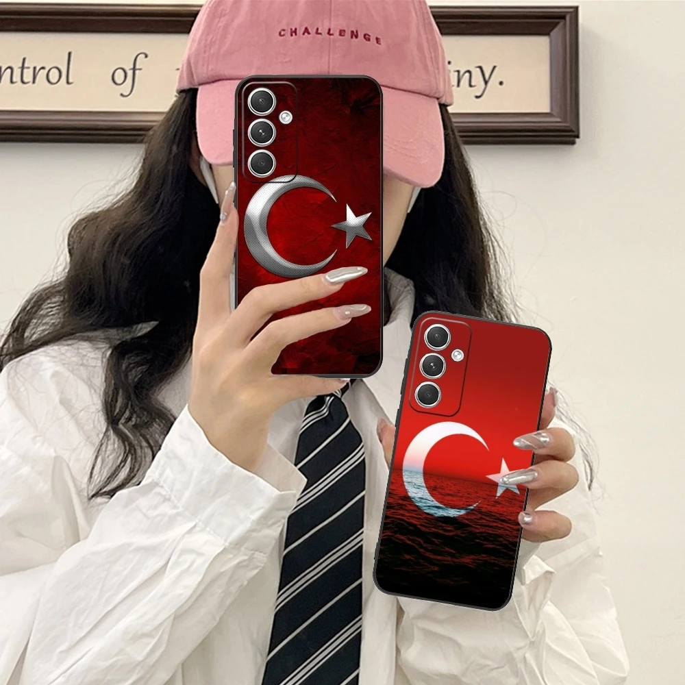 Чехол для мобильного телефона с изображением турецкого флага Samsung Galaxy S24 S23 S22 S21 S20