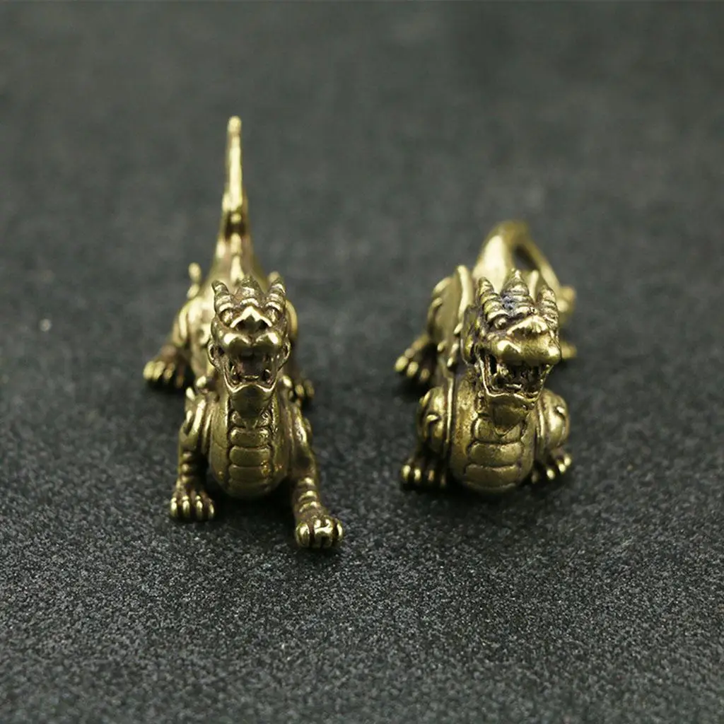 

Chinese Copper Fengshui Kylin Chi-lin Qilin God Beast Statue 1 Pair for Home