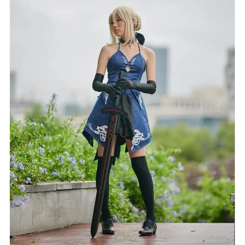 [Забавный] 114 см Косплей Fate Stay Night меч Артура пендригон черный белый Экскалибур