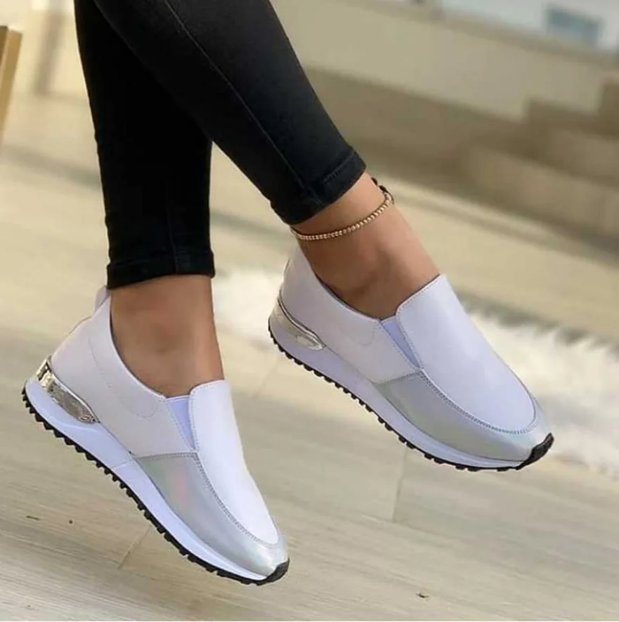 

2022 Women Shoe Designer Sneakers Spring Fashion Slip on Flat Shoes Platform Casual Sport Shoes Size 43