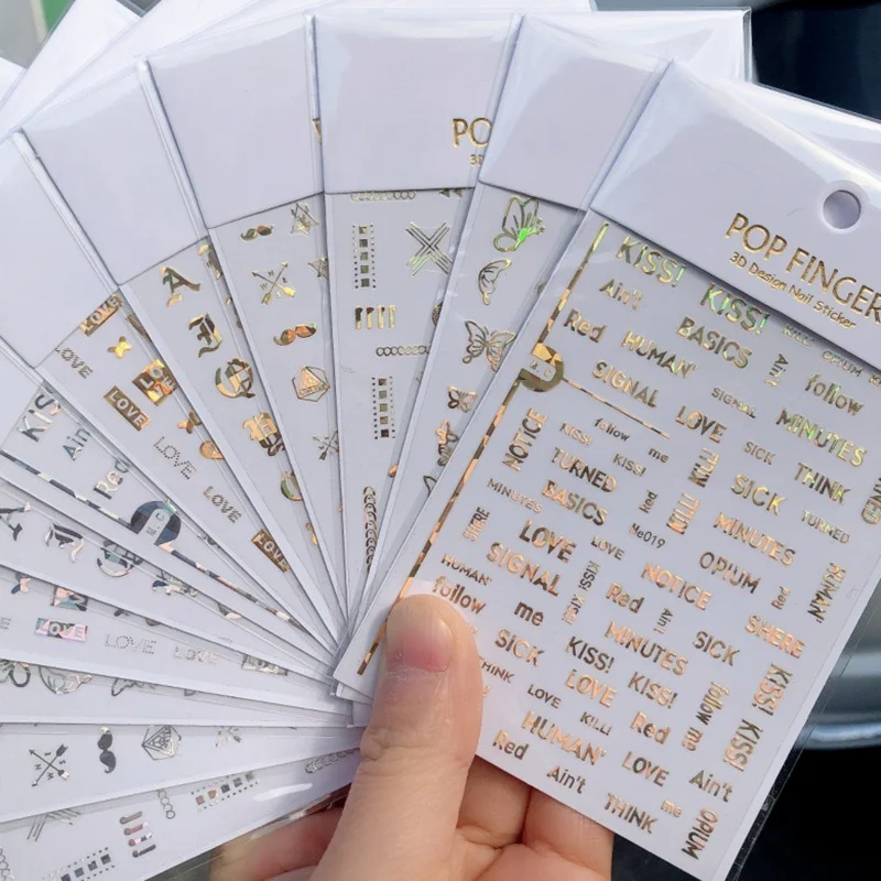 

Hot Stamping Silver Butterfly Alphabet Nail Art Sticker Nail Art Sticker Decorations Design Nail Sticker For Nails Tips Beauty