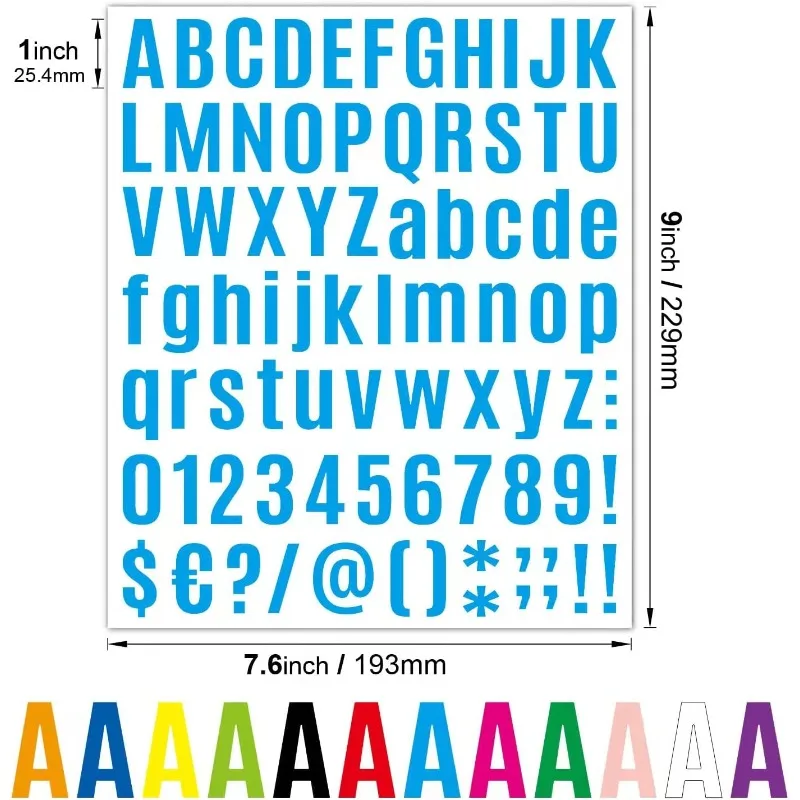 Набор самоклеящихся цифр с буквами 12 листов наклейки цифрами алфавита для