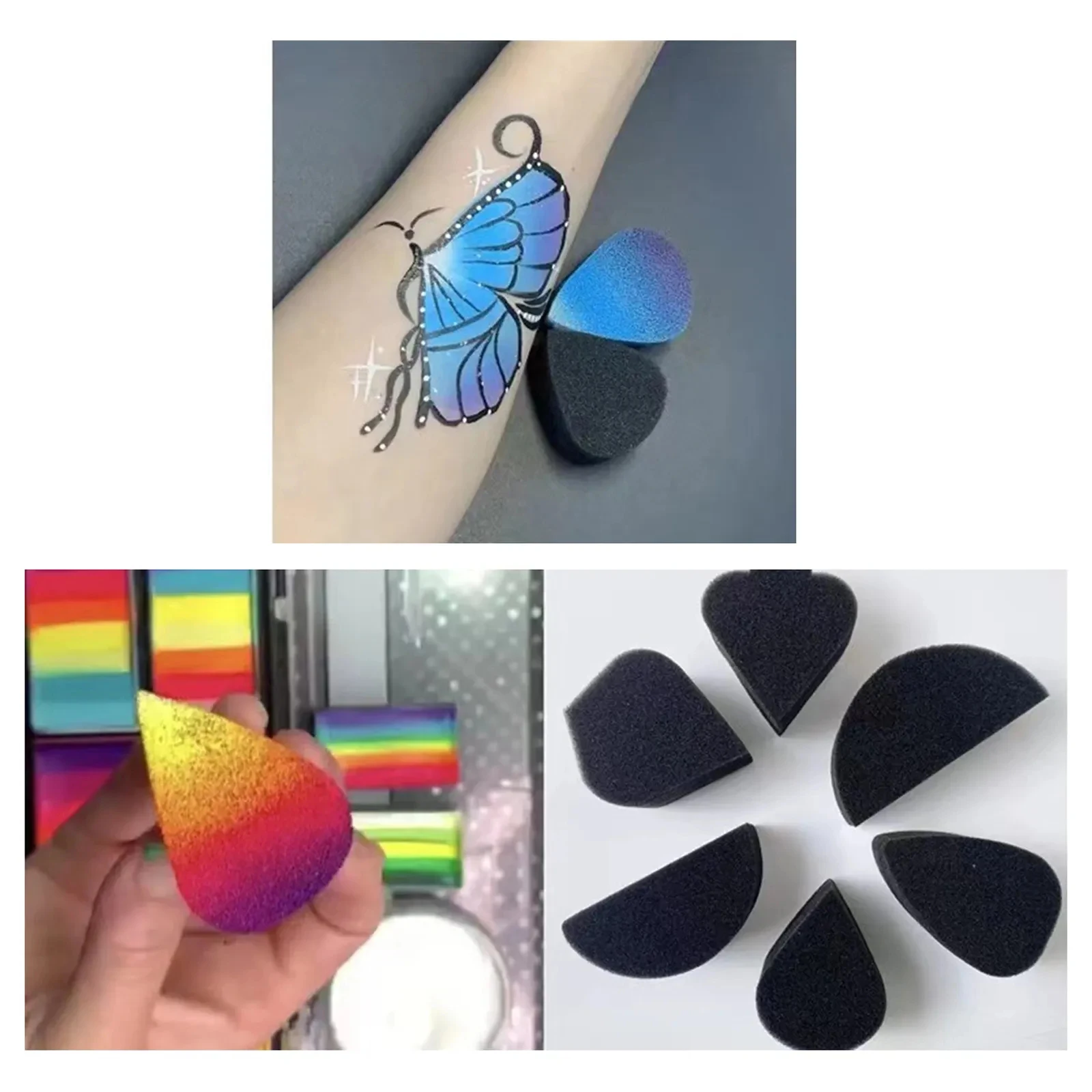 20x губки для рисования на теле самодельные лице упаковка лепестков бабочек