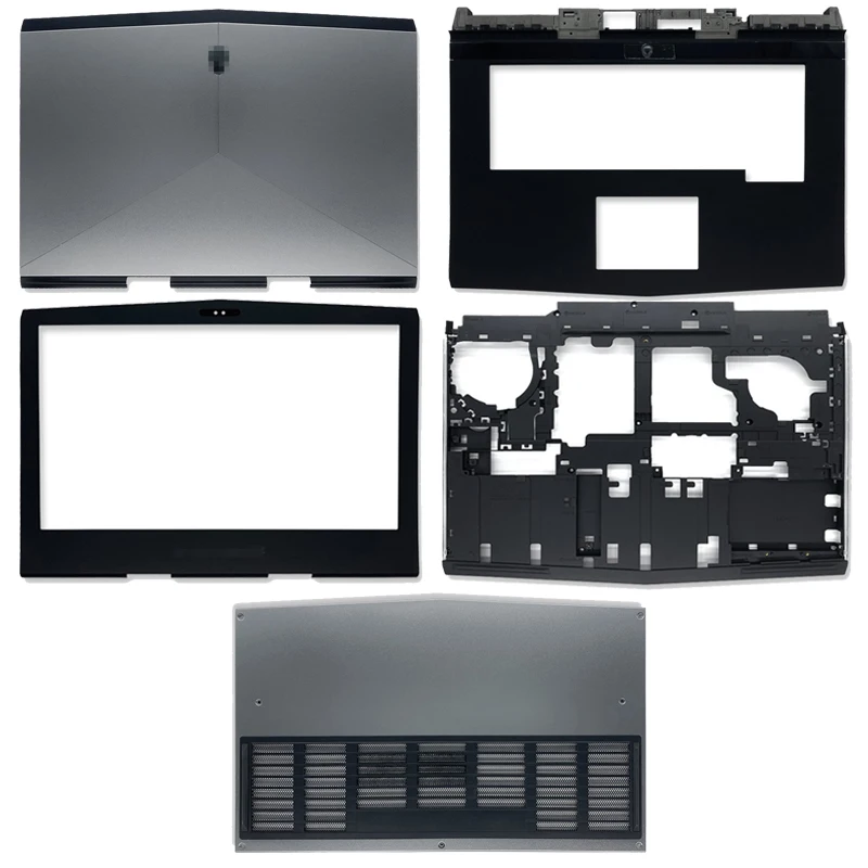 

New Laptop Back Cover/Front Bezel/ Palmrest /Bottom Case Cover For Dell Alienware 15 R3 P69F Top Case KWP7D 0KWP7D Silver