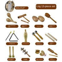 touch bell sand hammer kindergarten orff castanets wooden childrens triangle iron double ring drum percussion instrument set