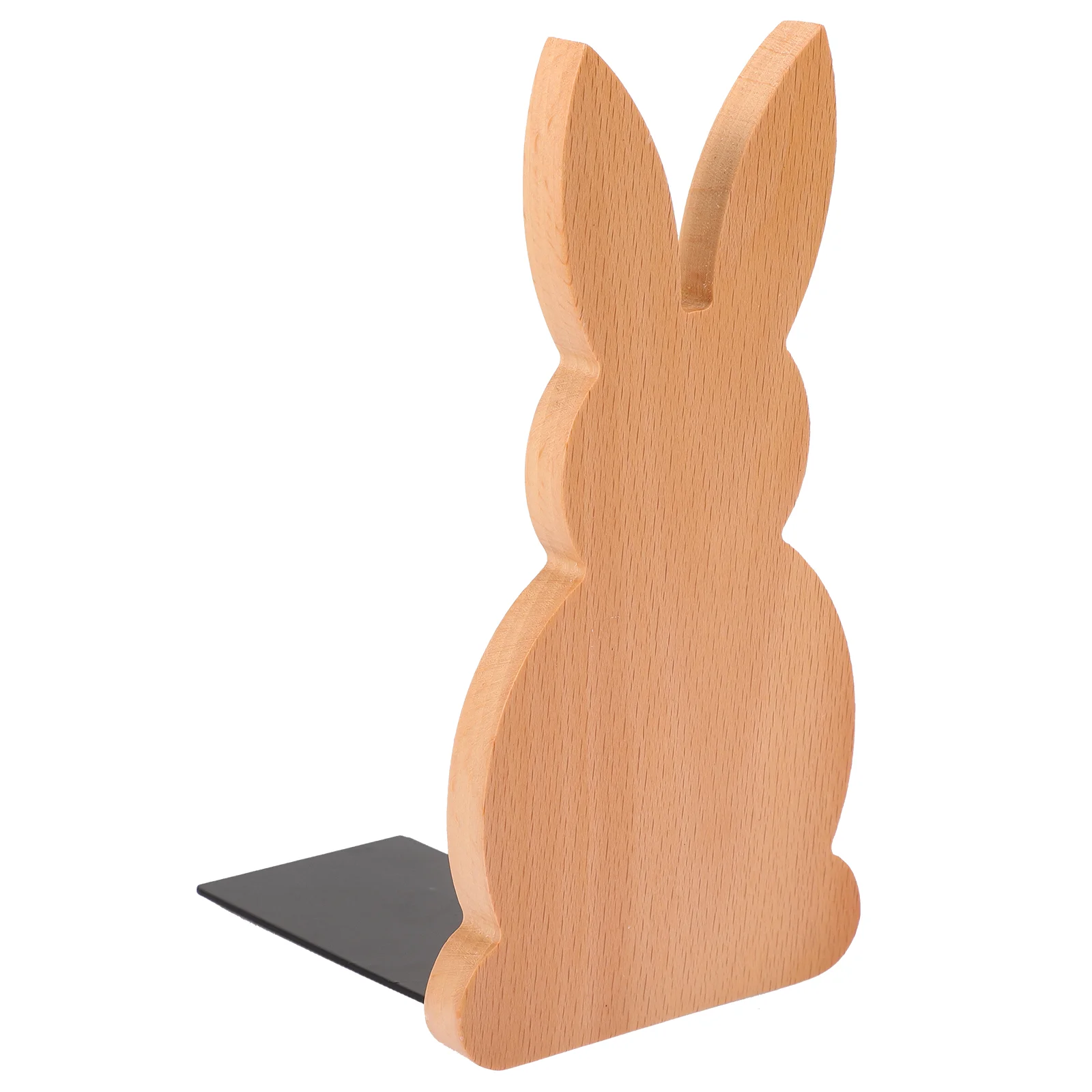 

Book Bookends File Ends Stand Rack Holder Desktop Wood Decorative Storage Easter Organizer Bunny Shelves Heavy Divider Decor