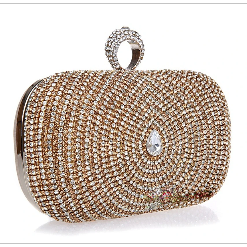 ROENICK женские сверкающие стразы вечерние сумки с кольцом для свадебной вечеринки