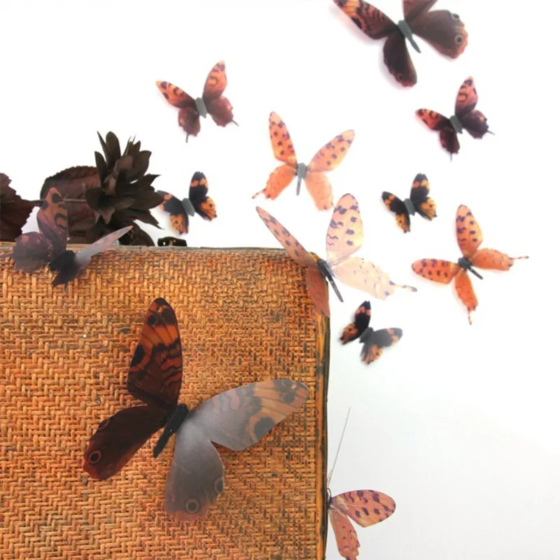 Многоцветная 3D стереоскопическая бабочка многофункциональное украшение для