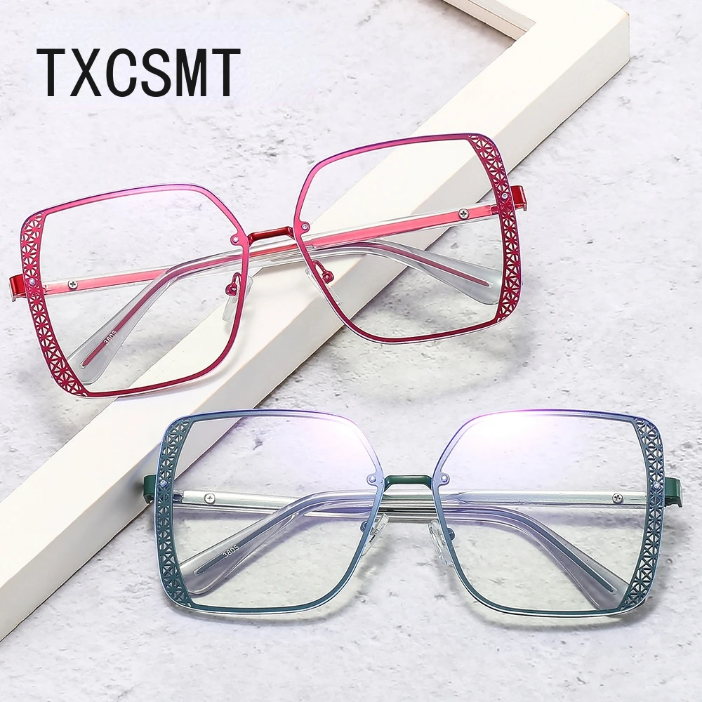 

Оправа для очков с защитой от сисветильник женская, винтажная Большая квадратная оправа, с блокировкой синего света, в стиле оверсайз