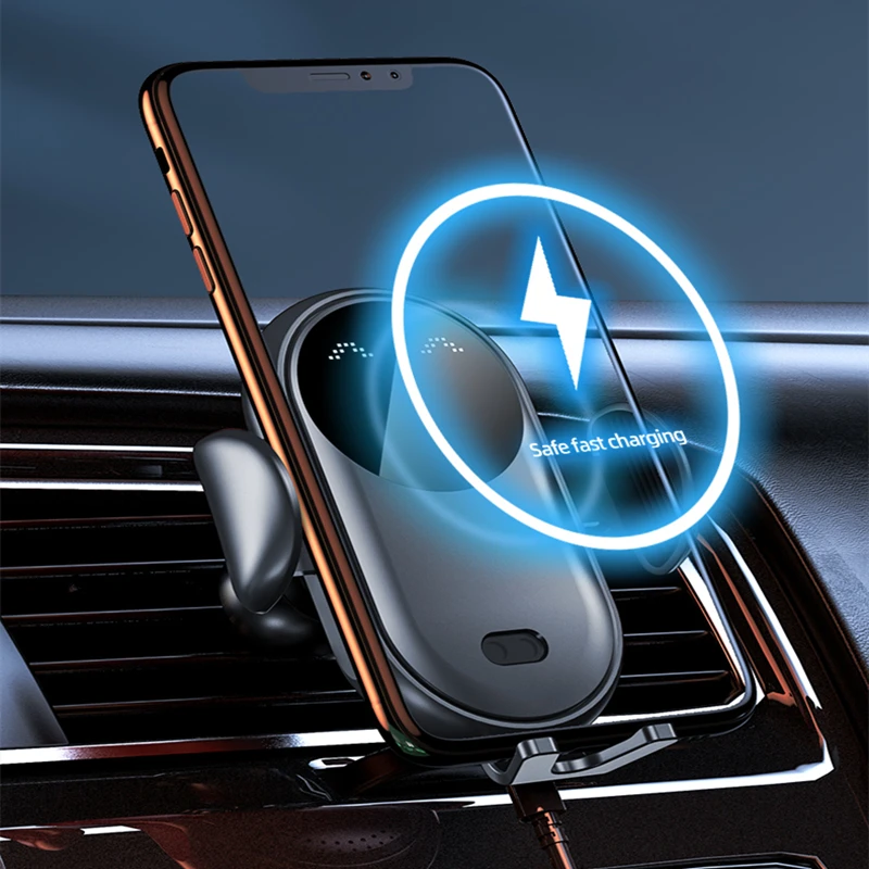 

Smart Car Wireless Charger Phone Holder 2022 Auto-Sensing Car Holder Charger Qi 15W Fast Charging Air Vent Fit for all Phones