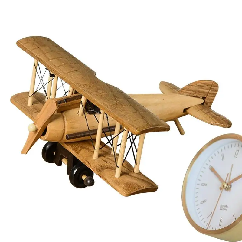 

Wood Model Airplane Wooden Aircraft Plane For Kids Portable Vintage Airplane Decor Aircraft Handicraft Airplane Models For