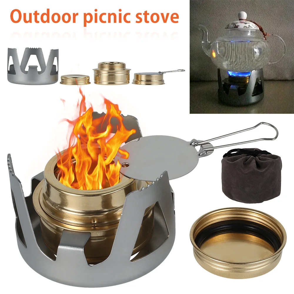 

Portable Alcohol Stove Outdoor Picnic Stove Folding Ultra-light Spirit Combustor Alcohol Stove Camping Furnace ForHiking/Cooking
