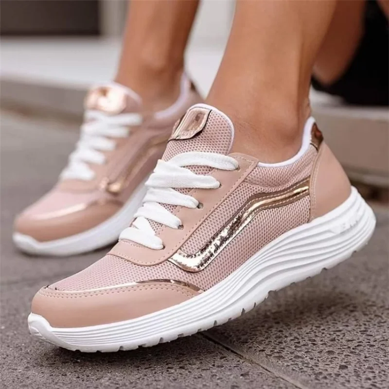 

Autumn Women Vulcanized Shoes 2023 New Women's Sneakers Fashion Lace-up Ladies Casual Shoes Lightweight Running Walking Shoes