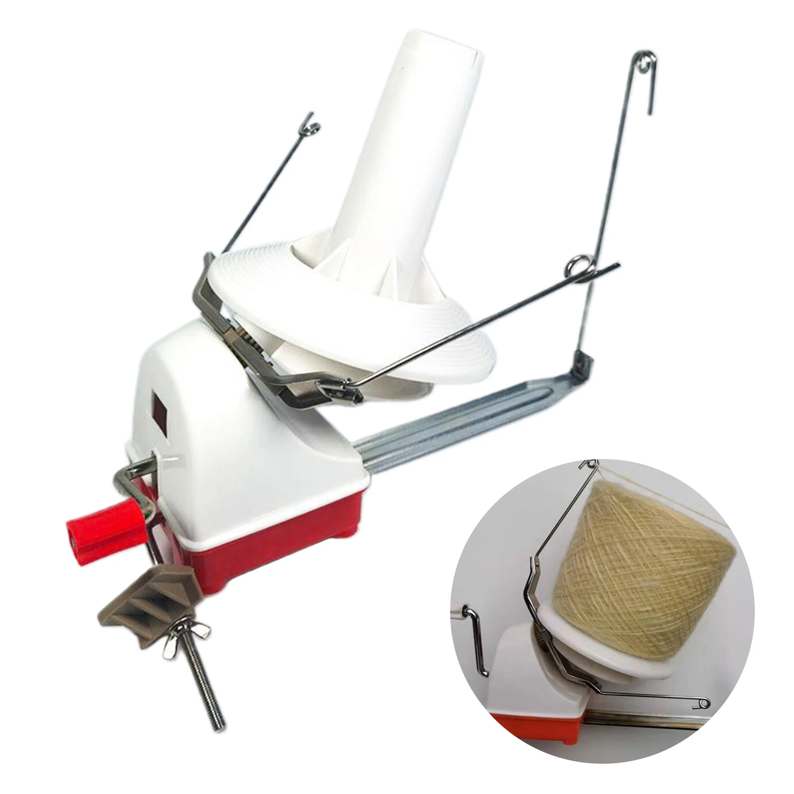 Фото Настольная моталка для пряжи Yarn Swift, ручная моталка-держатель для клубков, инструмент для вязания крючком и спицами, для намотки ниток, шнурков, волокон №3