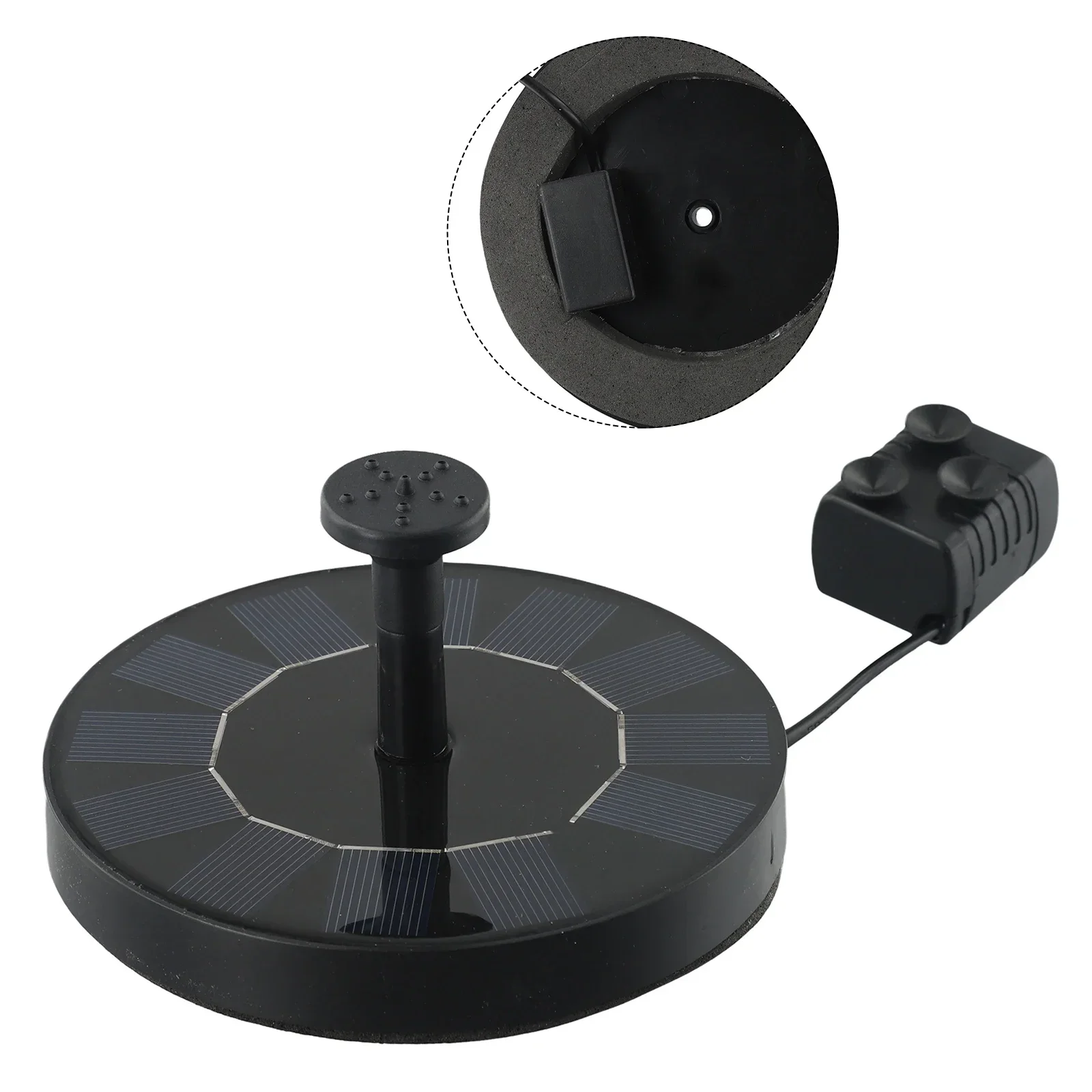 Фонтан солнечный фонтан садовый маленький пруд ванна для птиц 150 л/ч высота 50 см