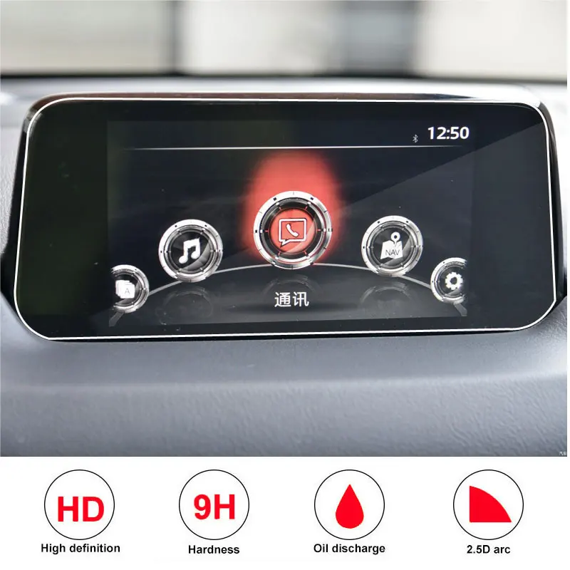 

Для Mazda CX-5 CX5 CX 5 2017 2018 2019 протектор экрана навигации автомобиля из закаленного стекла пленка для экрана сенсорного дисплея с защитой от царапин