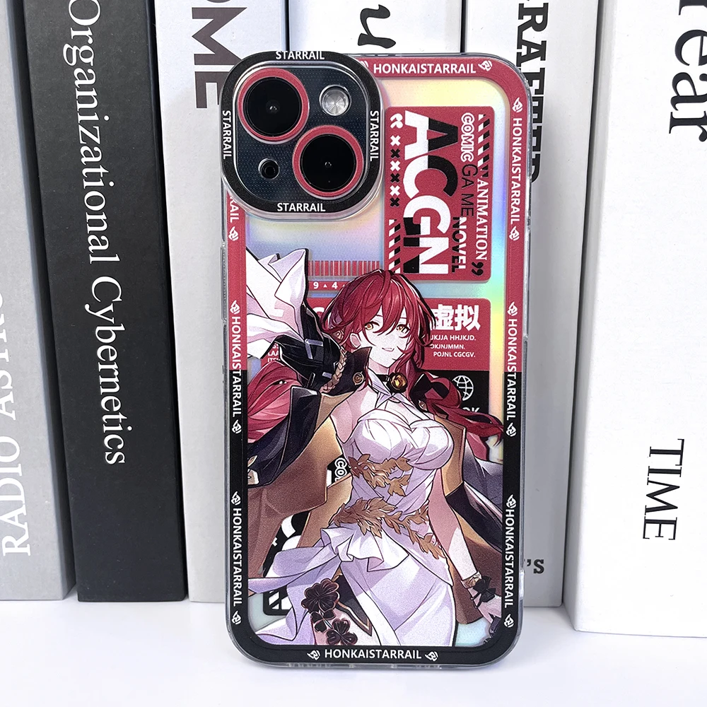 

Honkai Star Rail HIMIKO Angle Eyes Phone Case for Iphone 14 13 12 11 Pro Max Mini 7 8 Plus Xs Xr X Se Hot Laser Clear Cover