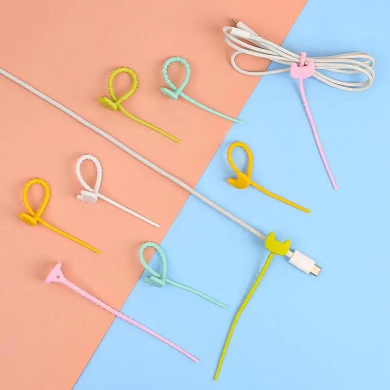 

Self Locking Zip Ties Flexible Cat Shape Organizer Cable Strap Locking Buckle For Electronics Offices Data Cables Bedrooms