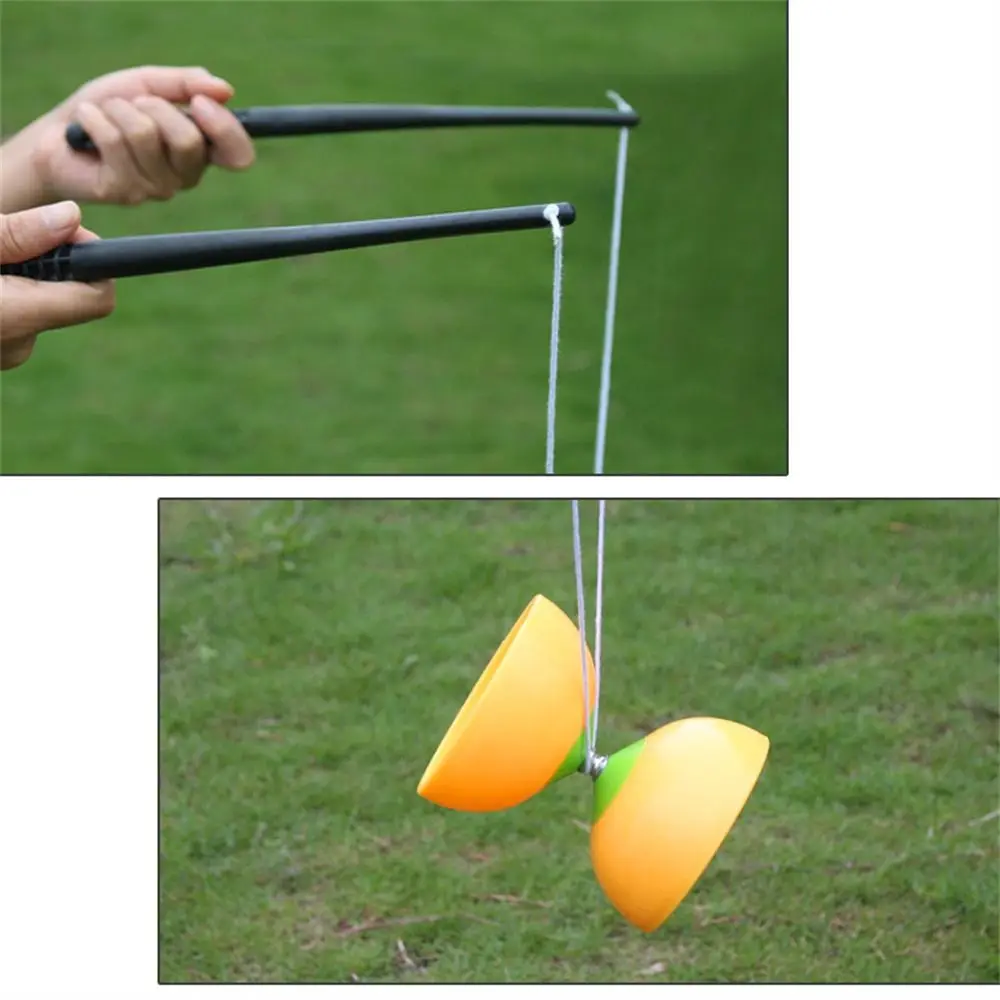 Кожаная чаша Diabolo Yoyo мягкий материал с палочками веревка тройной подшипник