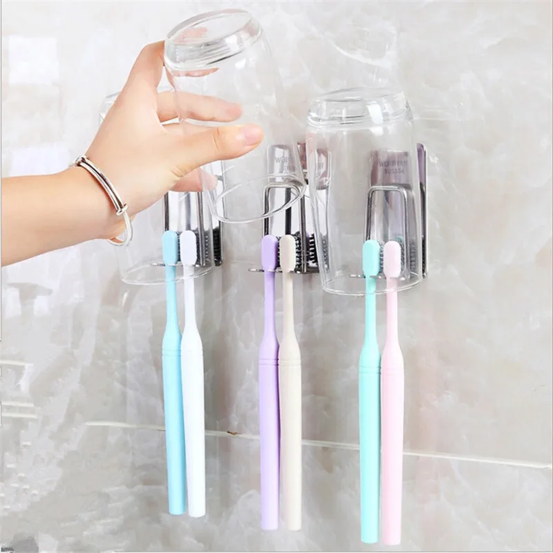 

1PC 304 Stainless Steel Toothbrush Holder Wall Suction Bathroom Accessories Set Mug Toothbrush Toothpaste Holder