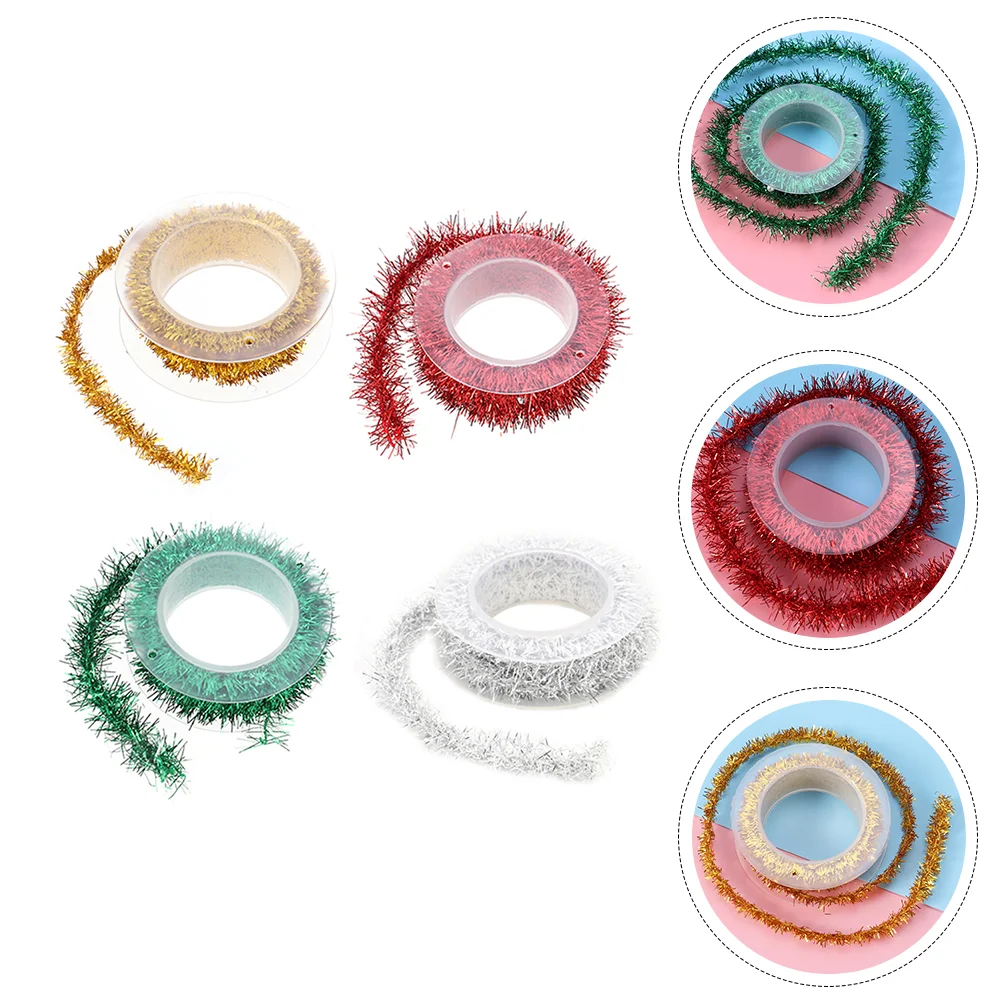 

Garland Tinsel Christmas Tree Metallic Ribbonhanging Thin Shiny Glitter Supplies Garlands Decorative Party Ornament Snowy