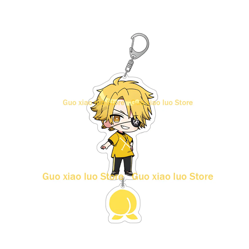 Фото VTuber Красочный персиковый JPAPA Noa Yuankun Tattsun Siva DNQ Uri Eto Hiro Mofu Двойной акриловый брелок для ключей Сумка кулон Аниме брелок №5