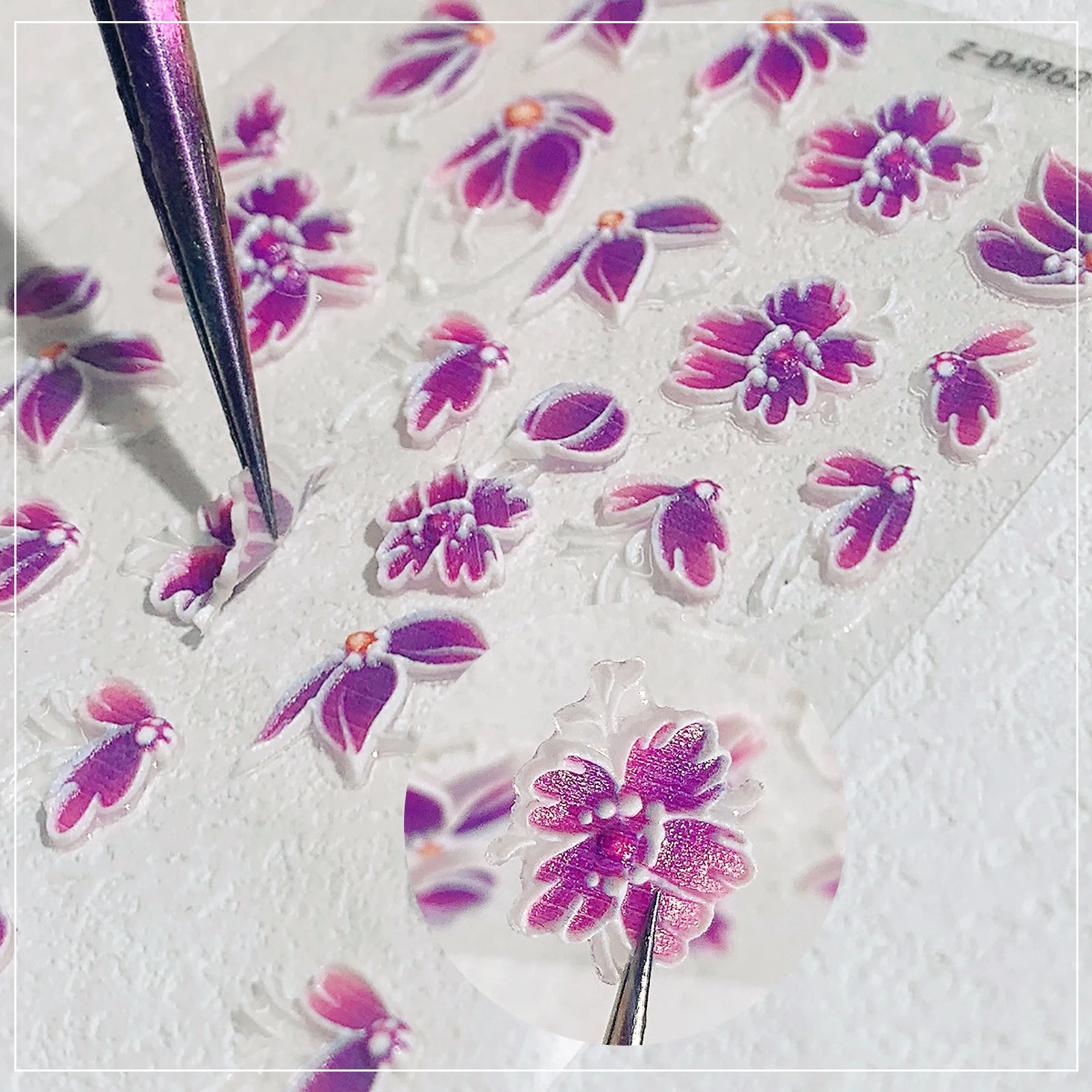 Наклейки для ногтей Misscheering 5D высушенные цветы кружевные гелевые наклейки