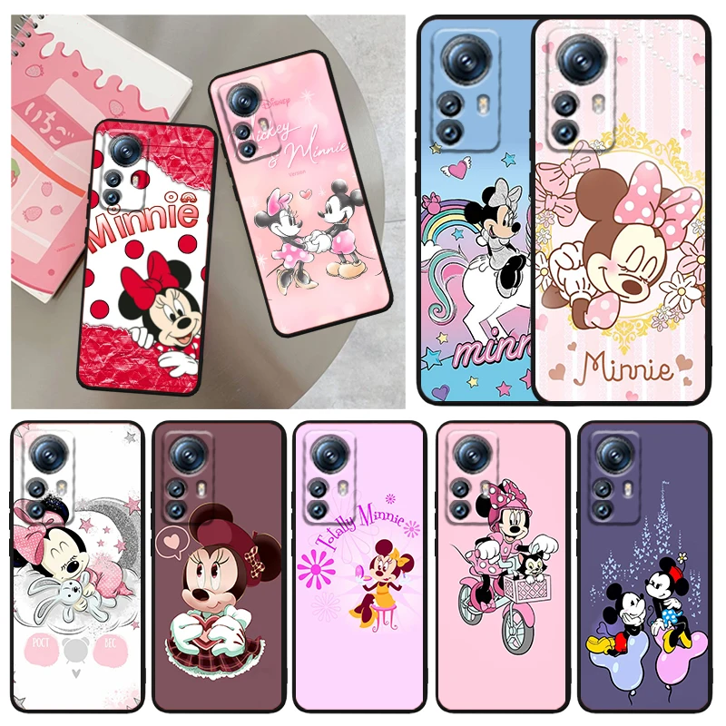 

Disney LOve Minnie Mouse Phone Case For Xiaomi Mi 13 12T 12S 12X 12 11 11T 11i 10T 10 9 Pro Lite Ultra 5G Funda Black Cover