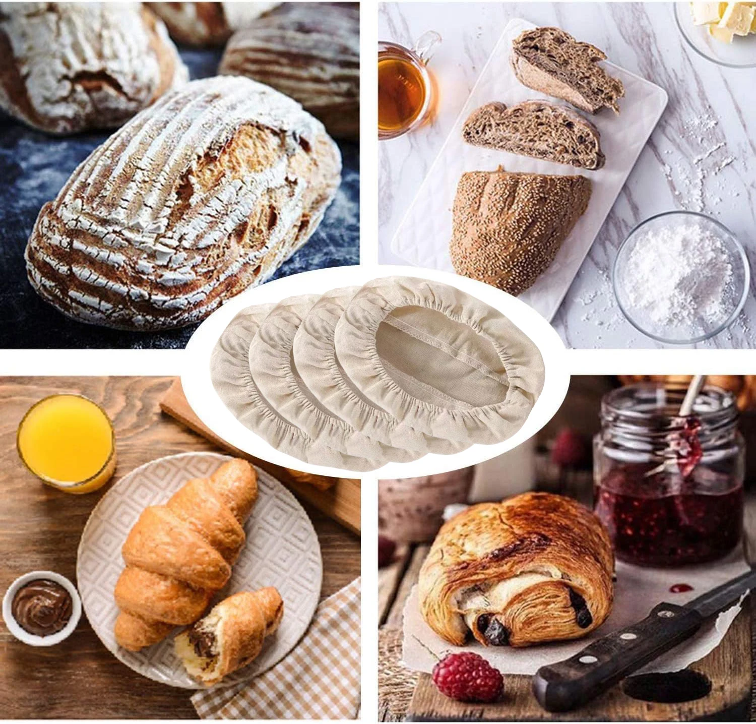 Корзина для хлеба из эллиптического ротанга 2 шт.