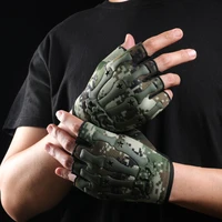 mens half finger tactical gloves protective shockproof non slip cycling gloves brethable outdoor sports camping hiking gloves