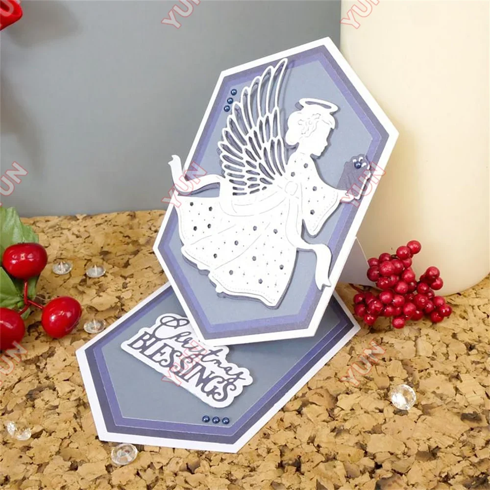 Рождественские новые металлические Вырубные штампы с изображением ангелов для