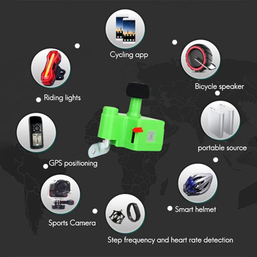 Зарядное устройство с двумя USB-портами для смартфона зеленое