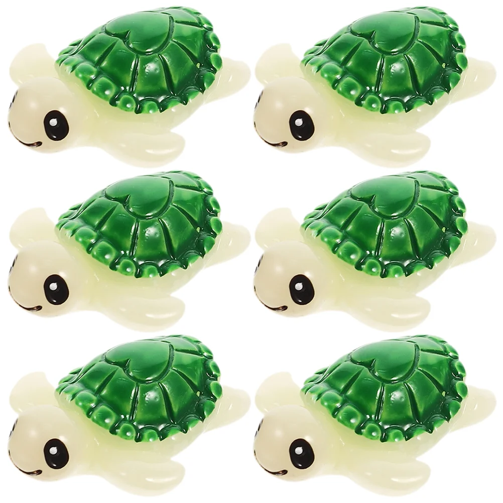 

6 Pcs Resin Animals Mini Turtle Model Figures Tiny Tortoise Toys Figurines Bulk Landscaping
