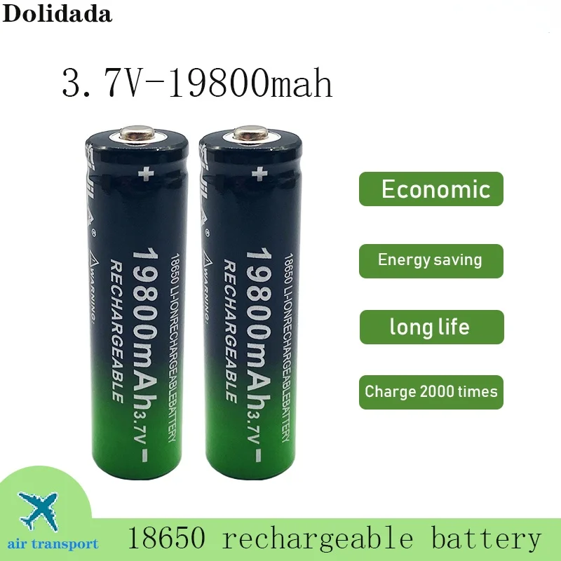 

New 18650 Li-Ion battery 19800mah rechargeable battery 3.7V for LED flashlight flashlight or electronic devices batteria