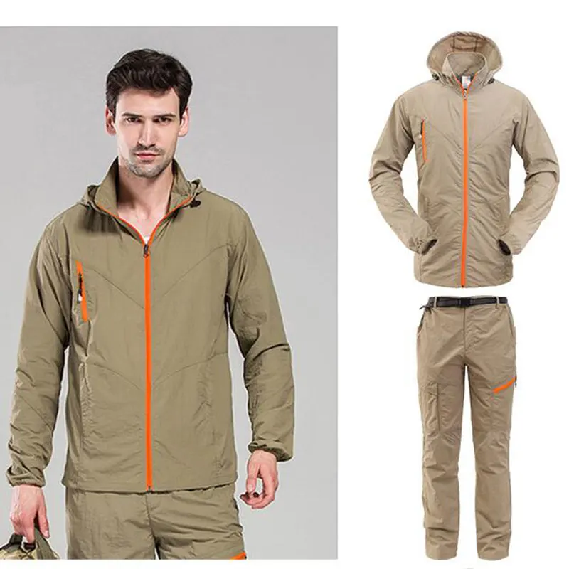 

Spring/Autumn New Men's Quick Dry Jacket Hiking Camping Travelling Windproof Light Breathbale Outdoor Sports Jackets And Coats