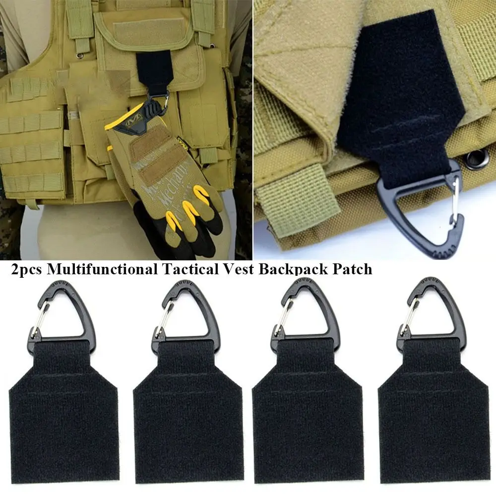 

Black Vest Backpack Patch Multifunctional 6.5*5cm Glove Buckle Nylon Molle Strips Adapter Tactical Tool Accessories