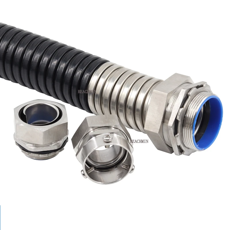 

5PCS Out Diameter 8/10/12/16/20/25/32mm Tube M161/8''/ 1/4'' 3/8' Male Thread Plastic-Coated Metal Hose Pipe Fittings Connector