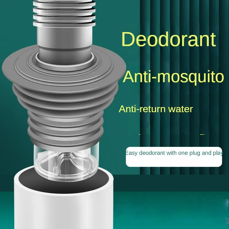 

Kitchen Washing Machine Insect Proof Pipe Connector Sewer Pipe Sealing Cover Anti-odor Floor Drain Plug for Bathroom Accessories