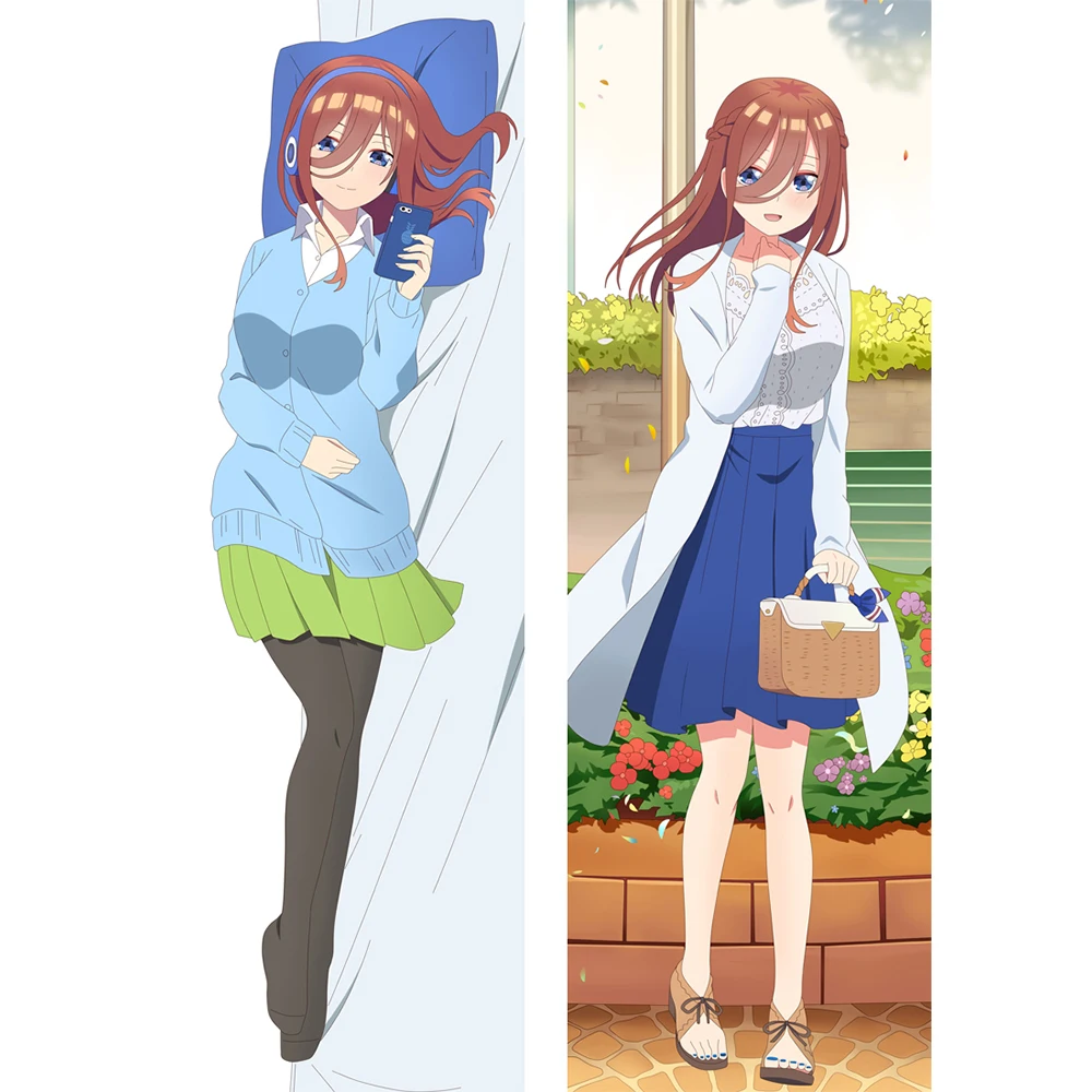 

Nakano Miku Dakimakura Pillow Case Hugging Anime Body Pillow Cover The Quintessential Quintuplets Cosplay Pillowcase Otaku Gifts