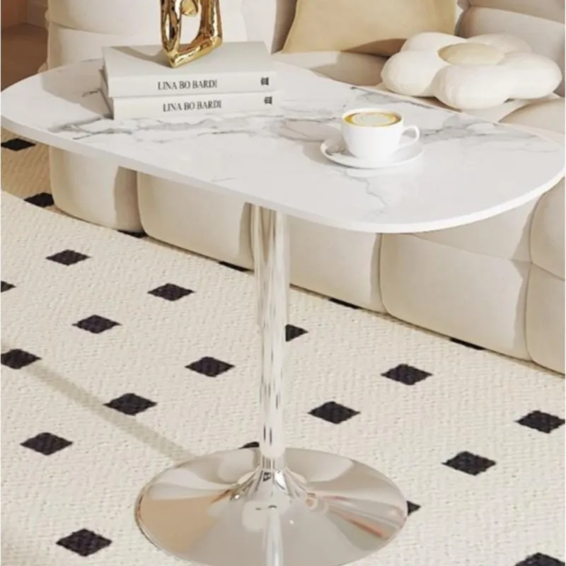 Мобильный компьютерный стол для гостиной диван каменная плита край стола