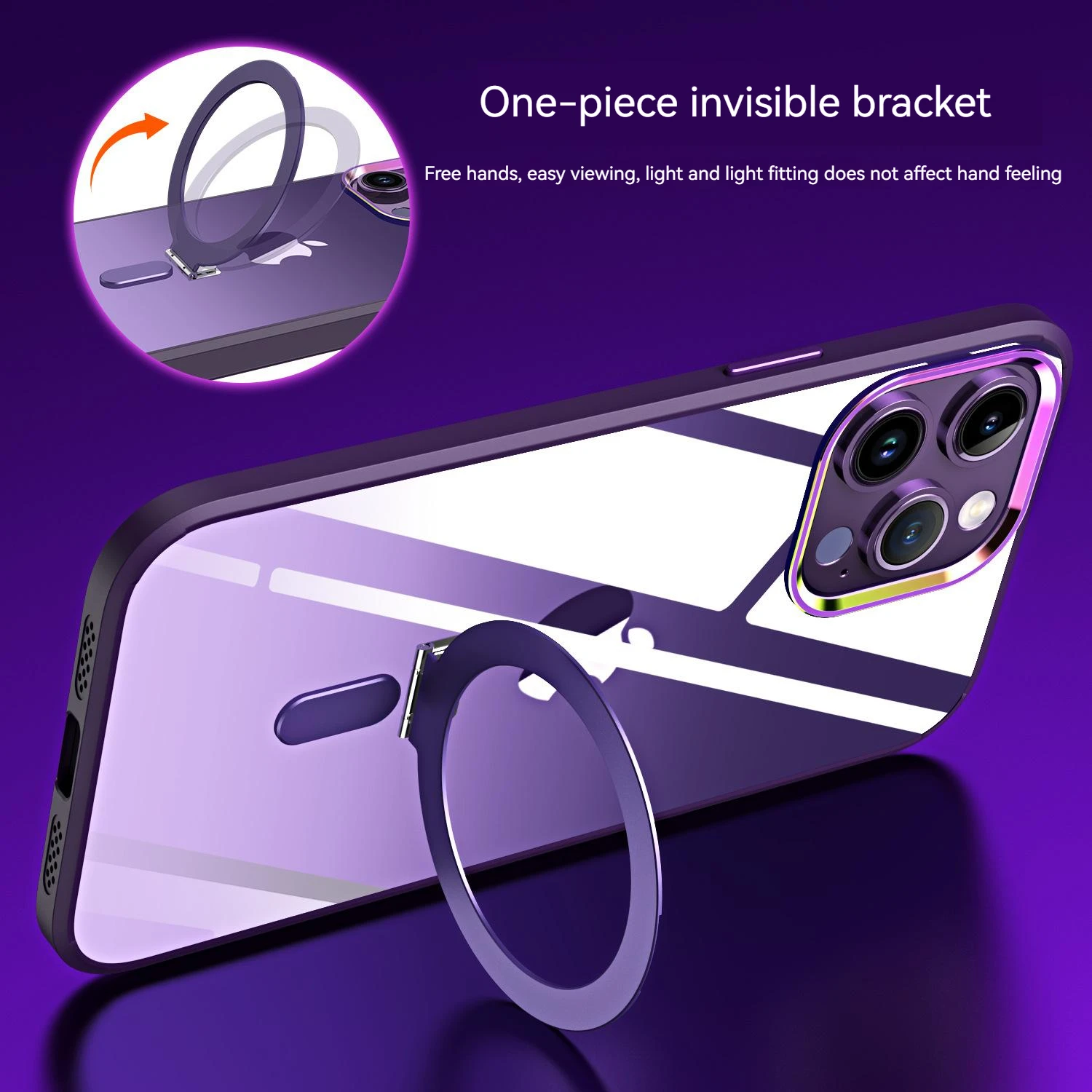 

Подходит для iPhone 14promax, чехол для телефона, поворотная точка, прозрачное магнитное крепление, новый металлический чехол для объектива