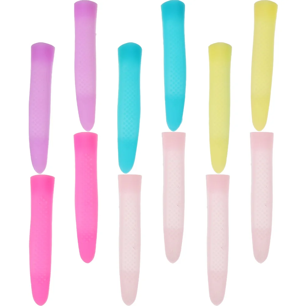 

6 Pairs Nail Scissors Handle Protective Cover Tools Manicure Trimmer Sleeve Cuticle Sheath Polish Silica Gel Cases