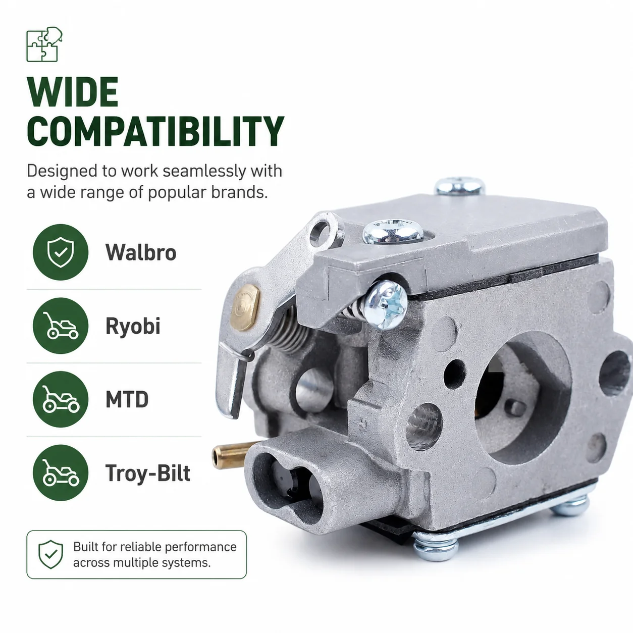 Фото Замена карбюратора для Walbro WT-827 WT-149a WT-275 WT340-1 WT454 WT526 WT539 WT685, Ryobi 7843 105R 132R, запчасти MTD Troy-Bilt №3