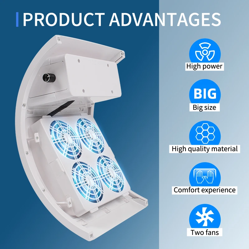 80 Вт пылесос для ногтей высокая мощность пылеуловитель с четырьмя всасывающие