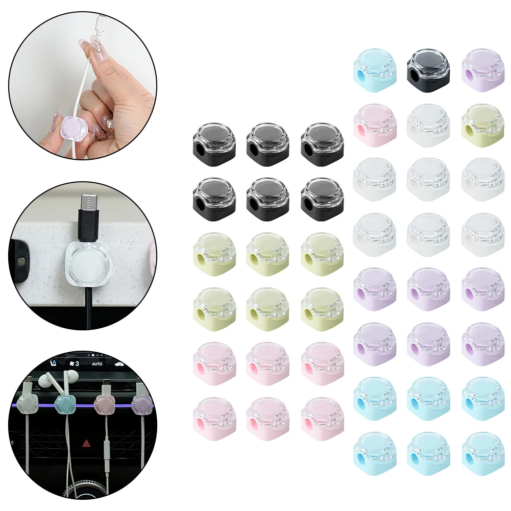 6 шт. органайзер для шнура зажимы держателя кабеля держатель проводов стола