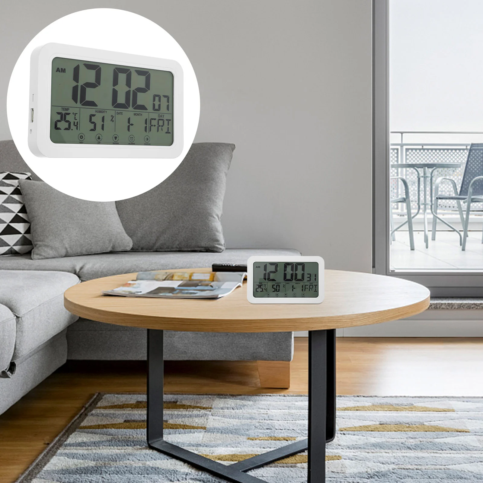 Multi-function Electronic Alarm Clock Creative Wake Compact Digital Table Night Light